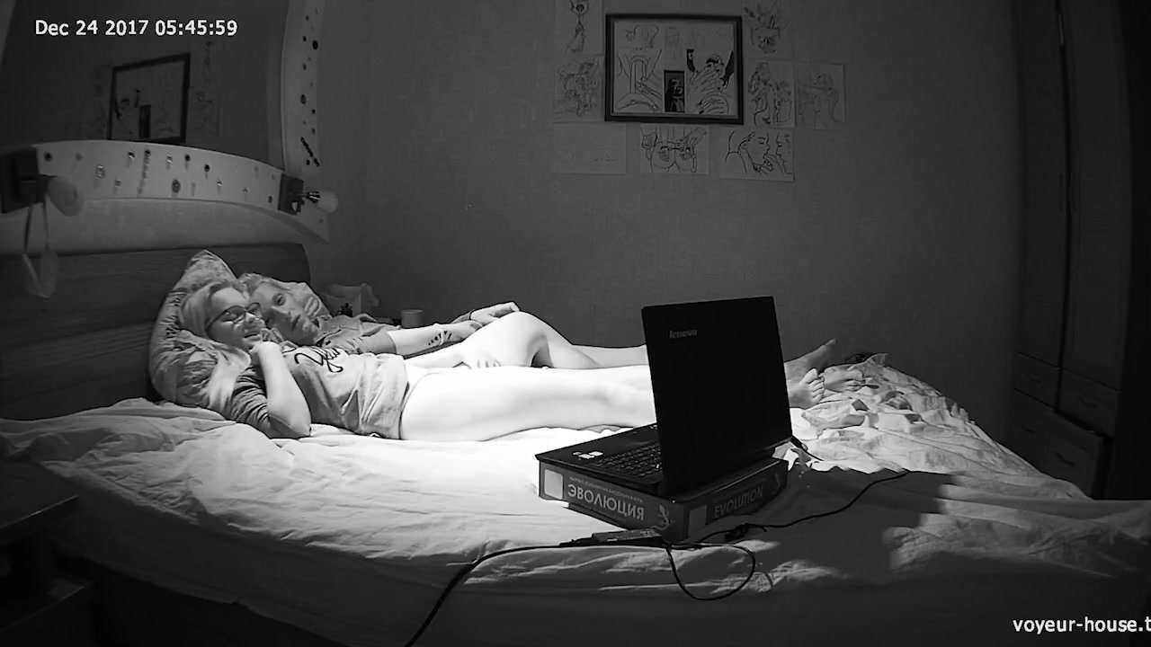 Teenage Amateur Couple has Sex on Night Vision Hidden Camera photo